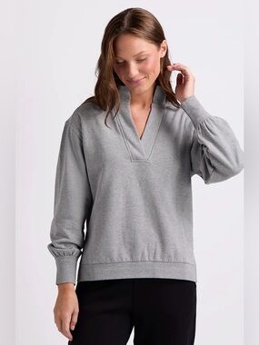 Charles River Apparel Coastal Sweatshirt Heather Gray Pullover Women’s S NWT